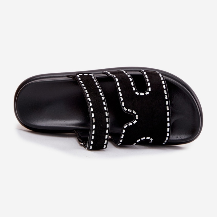 Boto Flip Flip feminino com decoração na plataforma Black Dlyna preto 2