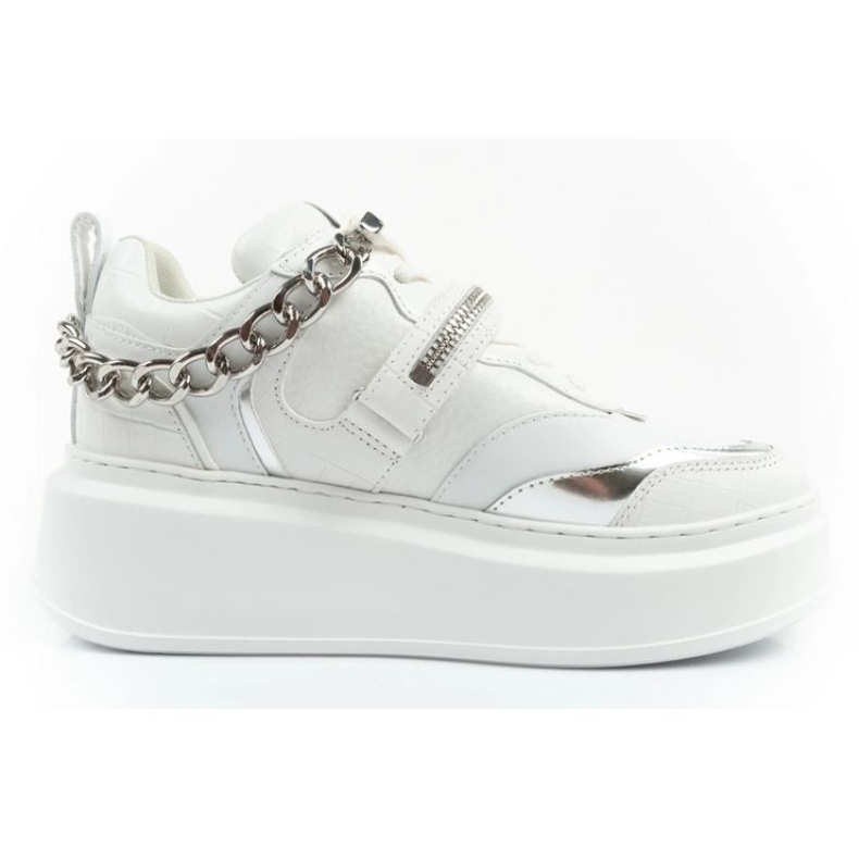 Sapatos esportivos femininos Karl Lagerfeld Anakapri KL63543 01s branco 2