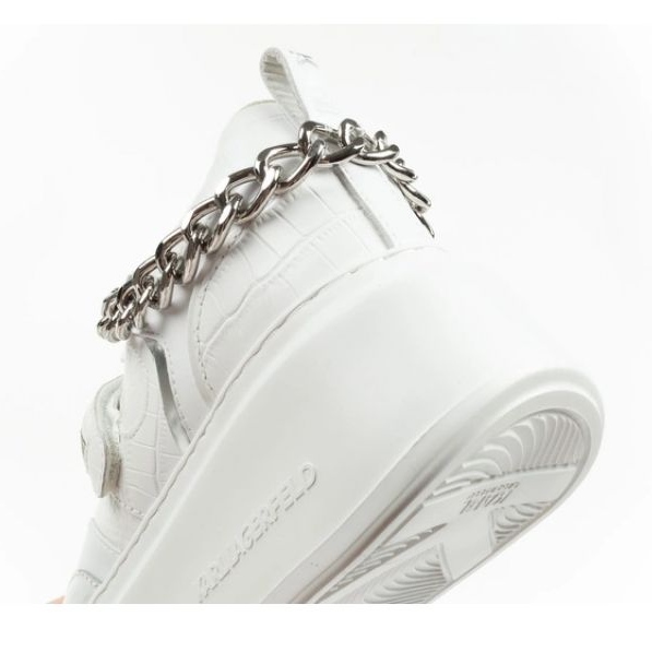 Sapatos esportivos femininos Karl Lagerfeld Anakapri KL63543 01s branco 5