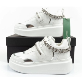 Sapatos esportivos femininos Karl Lagerfeld Anakapri KL63543 01s branco 7
