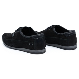 KOMODO Sapatos de couro de couro masculino 875 Nubuk preto 3
