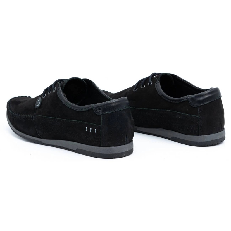 KOMODO Sapatos de couro de couro masculino 875 Nubuk preto 3