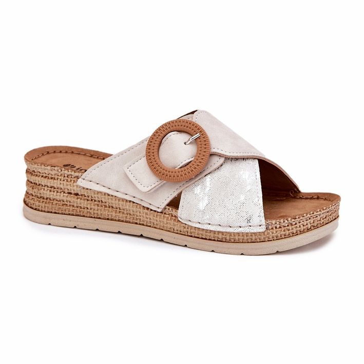 Funcionários femininos com um grampo decorativo do INBLU RV000012 bege 3