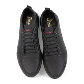 Polbut Sapato masculino casual em couro 2121/2 preto 3