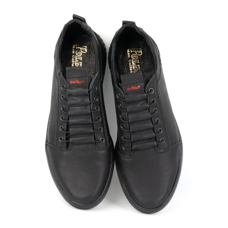 Polbut Sapato masculino casual em couro 2121/2 preto 3