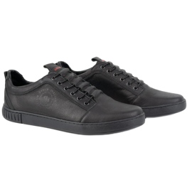 Polbut Sapato masculino casual em couro 2121/2 preto 5