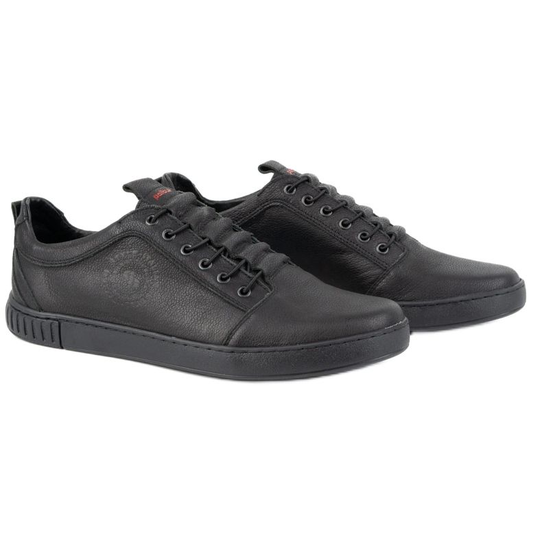 Polbut Sapato masculino casual em couro 2121/2 preto 5