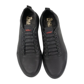Polbut Sapato masculino casual em couro 2121/2 preto 10
