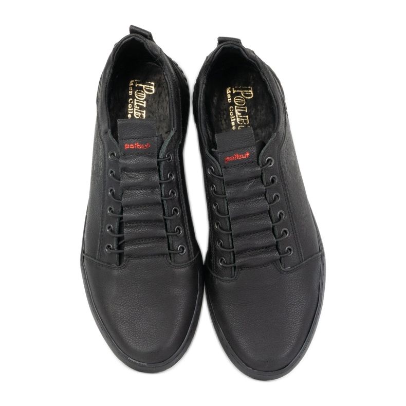 Polbut Sapato masculino casual em couro 2121/2 preto 10