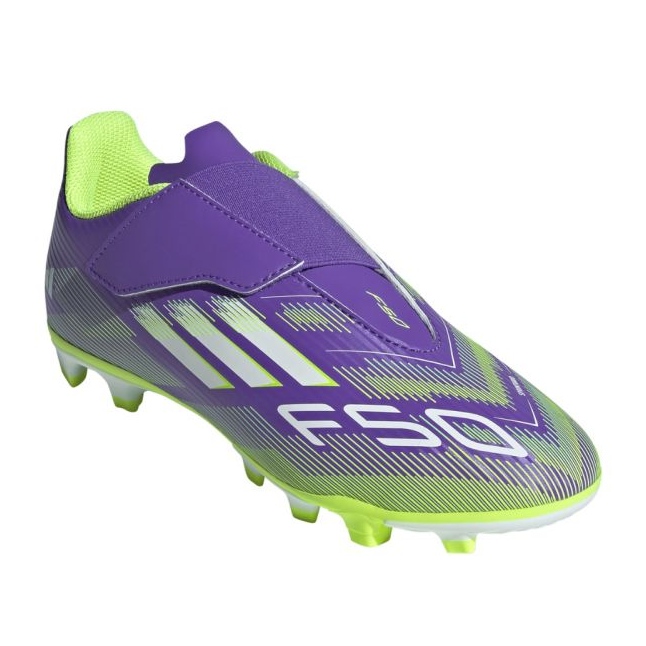 Adidas F50 Club H&amp;L FG/MG JR JI0036 Sapatos de futebol roxo 2