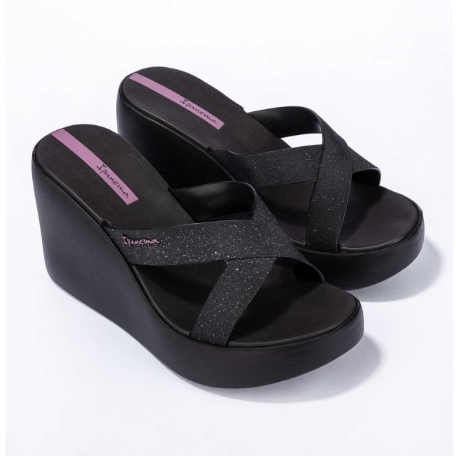 Flipers de alta moda ipanema em 83646-bd675 preto 2