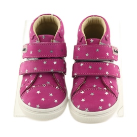 Sapatos de menina com estrelas Bartuś rosa cinza 4