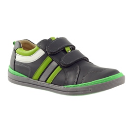 Sapatos com elemento refletivo Bartuś verde cinza 1 Sapatos com elemento refletivo Bartuś verde cinza 1