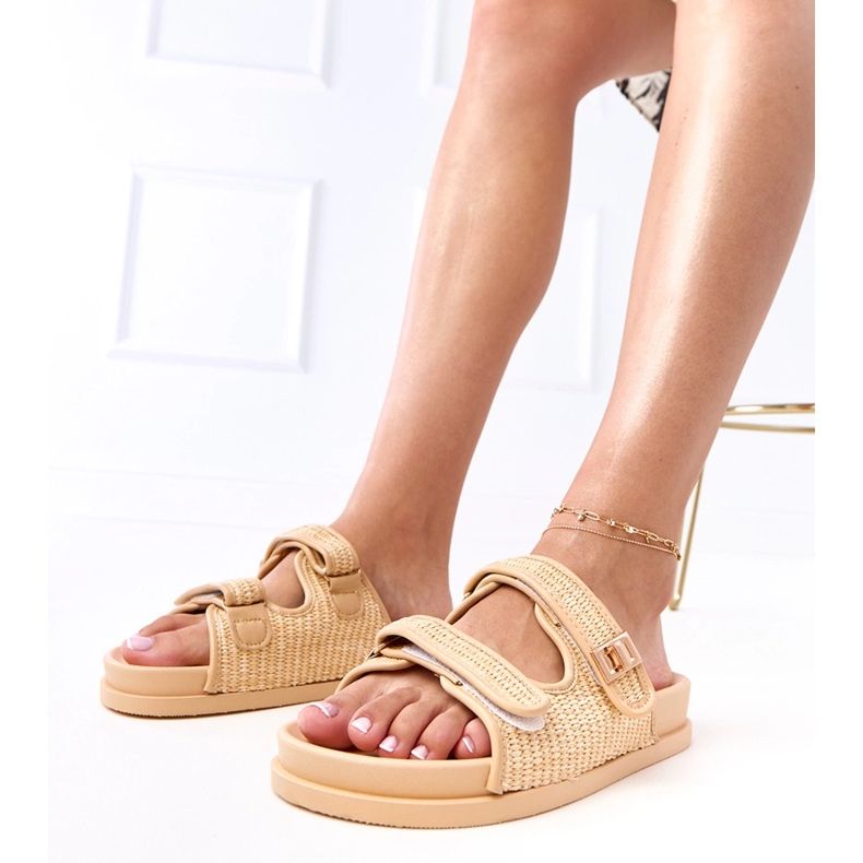 Abas de crochê marrom com listras Kliris ajustáveis 1