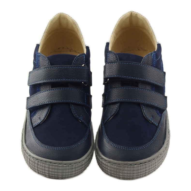 Sapatos de menino com nabos Bartuś azul marinho 4