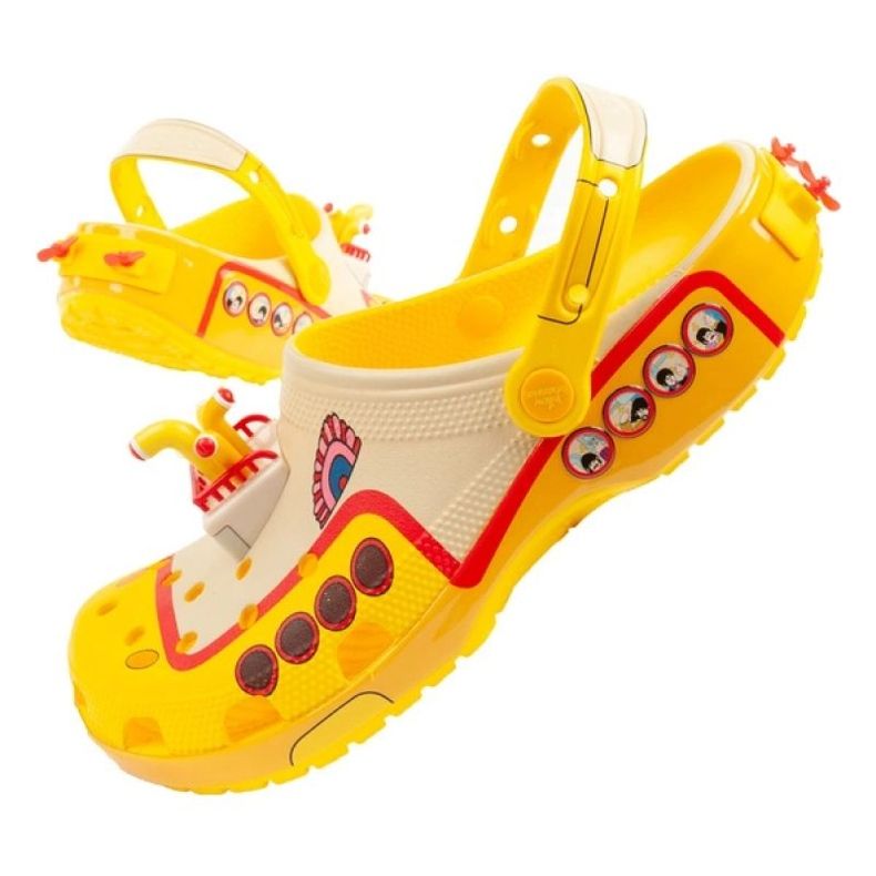 Crocs The Beatles entupida para o fã do rock M 210893-90H amarelo 1