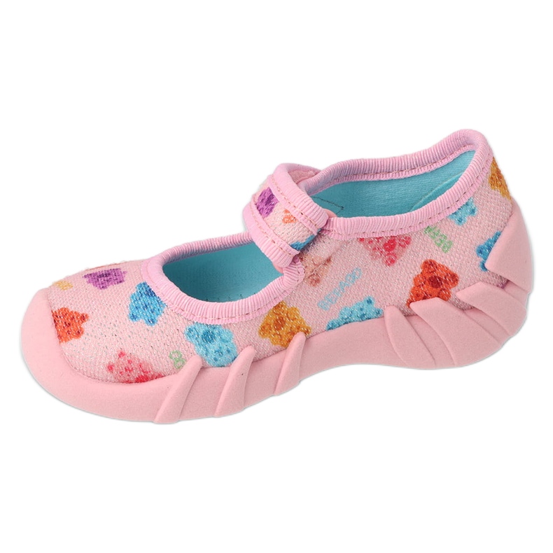 Chinelos infantis Befado com velcro 109P268 rosa 1 Chinelos infantis Befado com velcro 109P268 rosa 1