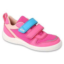 Befado esportivo infantil com velcro 452Y001 rosa 1