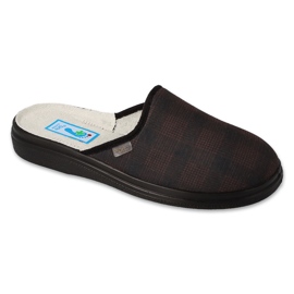 BEFADO Dr.orto Slippers Men em um 132M017 quadriculado cinza 1