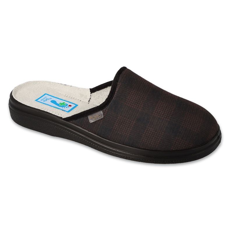 BEFADO Dr.orto Slippers Men em um 132M017 quadriculado cinza 1