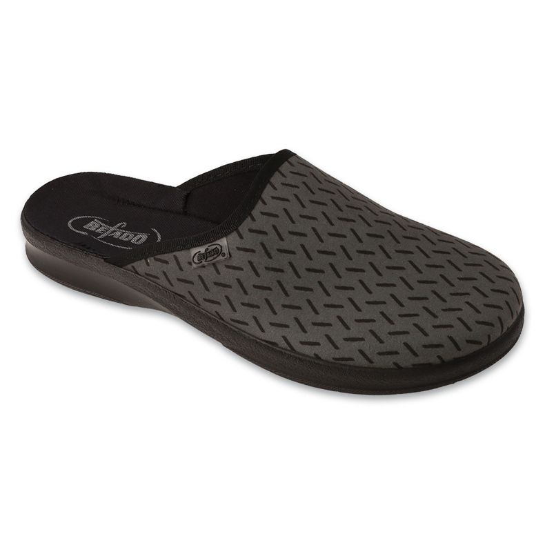 Chinelos masculinos de pu Befado com estampa 548M044 cinza 1