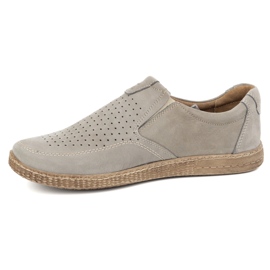 KOMODO Sapatos de couro masculino casual 854/2 cinza 2