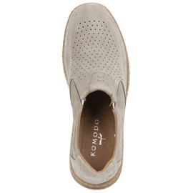 KOMODO Sapatos de couro masculino casual 854/2 cinza 5