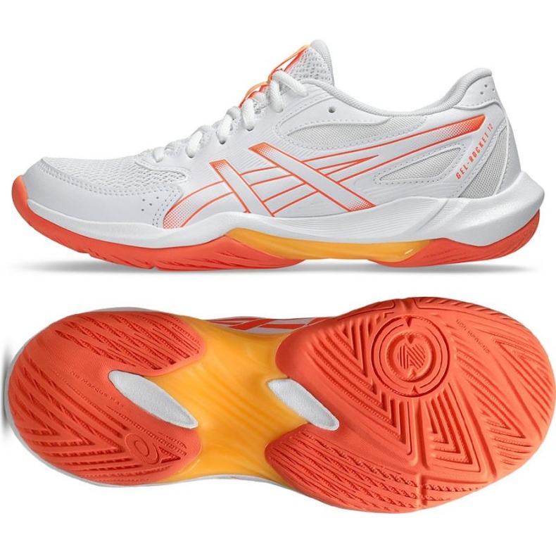 ASICS GEL-ROCKET 12 Tonemas de vôlei em 1072A119 100 branco 1
