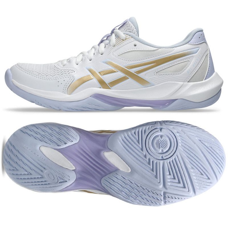 ASICS Gel-Bocket 12 Sapatos de vôlei em 1072A119 102 branco 1