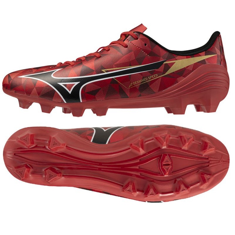 Mizuno Alfa II Selecione Sapatos FG P1GA256560 vermelho 1