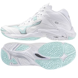 Iluminação de ondas Mizuno Z8 Sapatos médios em V1GC240545 branco 1