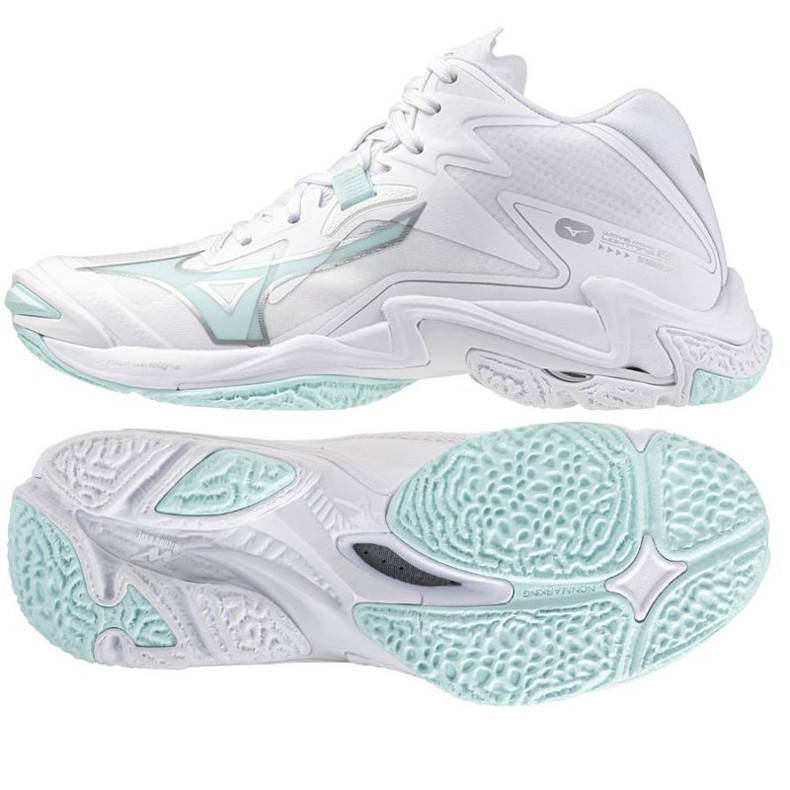 Iluminação de ondas Mizuno Z8 Sapatos médios em V1GC240545 branco 1