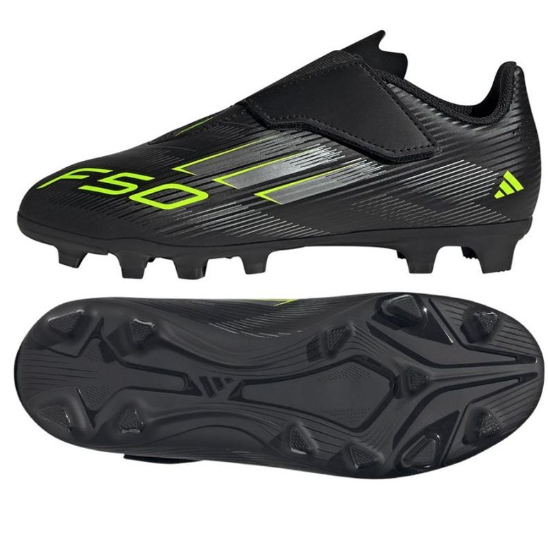 Adidas F50 Club VEL FG/MG JR JI0037 Sapatos preto 1