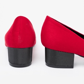 Goodin Bombas vermelhas com um laço e um nariz envernizado vermelho 2 Goodin Bombas vermelhas com um laço e um nariz envernizado vermelho 2