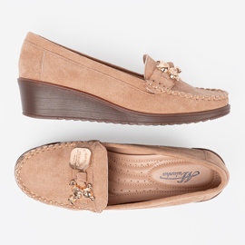 Shelvt Sapatos femininos com a aplicação de misia bege 2