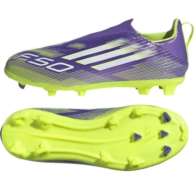 Adidas F50 League LL JR TF JI0010 Sapatos roxo 1