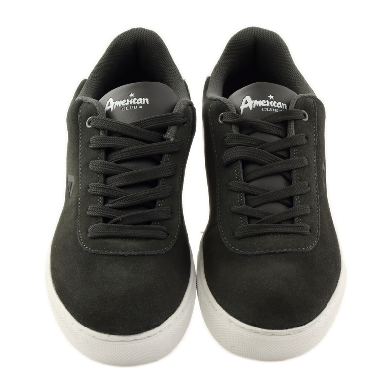 American Club Tênis esportivo masculino, tênis de couro cinza 17003 multicolorido 4