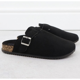 Big Star Suede chinelos em SS274736 Int2156a preto 2