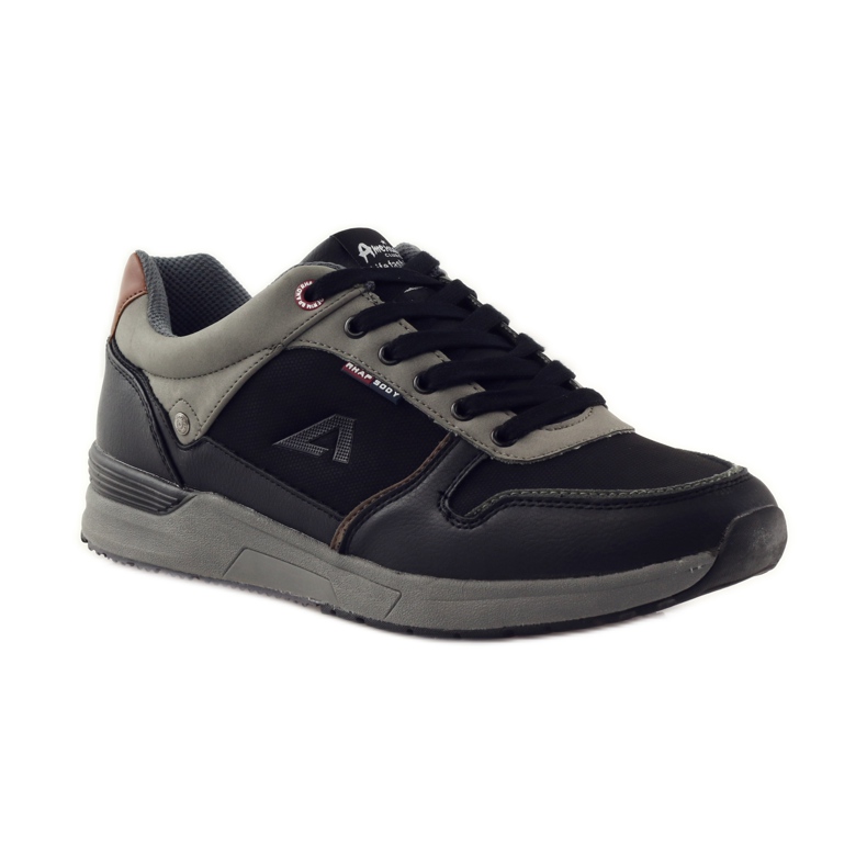 American Club sapatos esportivos masculinos pretos americanos 610184 cinza 1