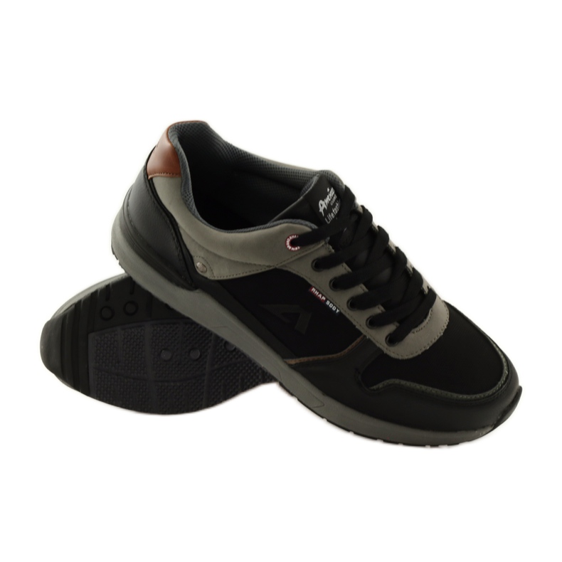 American Club sapatos esportivos masculinos pretos americanos 610184 cinza 3