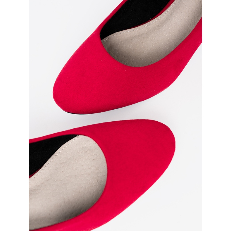 Goodin Bombas de mulheres vermelhas em um poste de prata vermelho 1