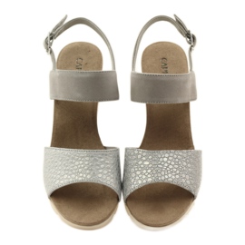 Sandálias Caprice sapatos de mulher 28701 cinza 4