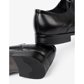 Shelvt Sapatos masculinos elegantes em preto e brilho clássicos 1