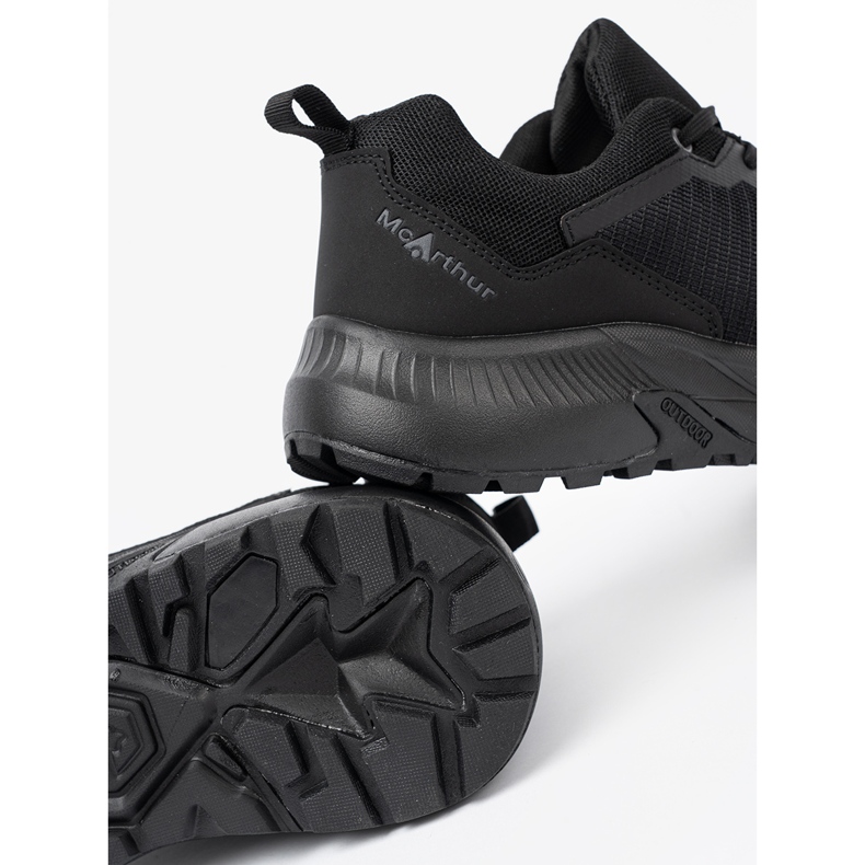 Shelvt Tênis pretos com um superior de menhur têxteis 1