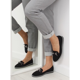 Mocassins de mulher negra JN-182 preto 1