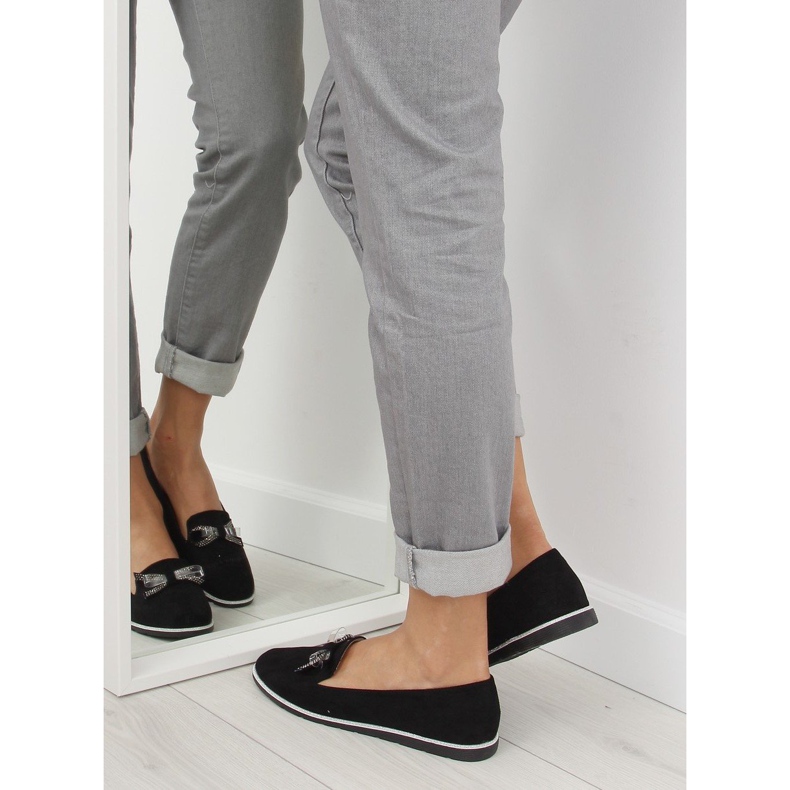 Mocassins de mulher negra JN-182 preto 2