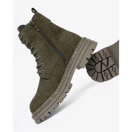 Botas femininas verdes escuras com camurça finalizada Sergio Leone 1 Botas femininas verdes escuras com camurça finalizada Sergio Leone 1