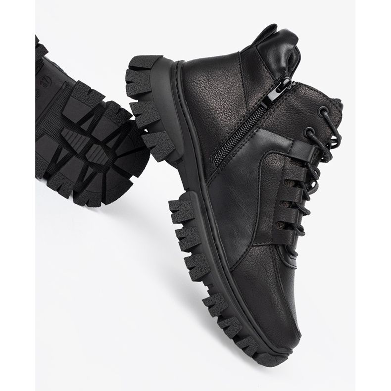 Sergio Leone Black Lace -Up Botas preto 1