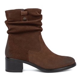 Botas de couro marrom com um Upper Sergio Leone em amoltos 2
