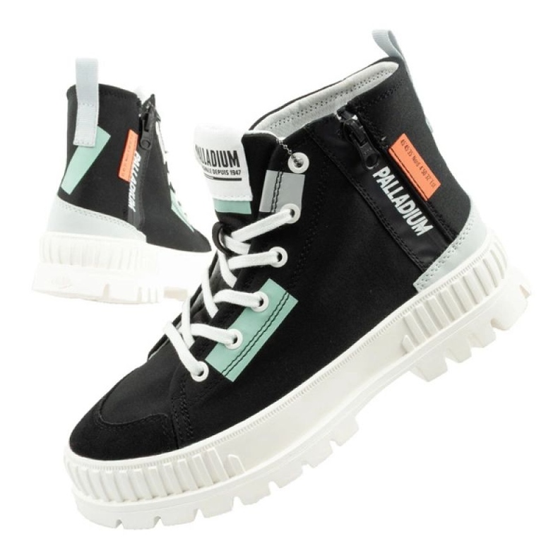 Palladium Pallashock backzip 2 sapatos de paládio em 94469-008-m preto 1